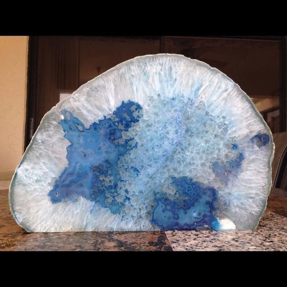 VINTAGE⚜️Genuine Teal Quartz Carved Gem Necklace - Picture 11 of 12